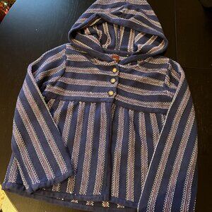 💙💜 Tea Collection Knit Sweater with Pointed Hood – Size 8 💜💙